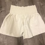 TCEC White Leather Shorts Photo 2