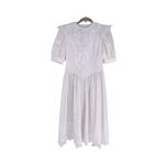 Gunne Sax Vintage  White Lace Midi Dress Jessica McClintok 90s Lace Victorian 8 Photo 2