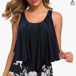 Duostick wimsuits for Women Two Piece Bathing Suits Ruffled Flounce Top with High Waisted Bottom Bikini Set Photo 1