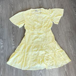 Scotch & Soda  Dress Large Midi Paneled With Gathering Details Yellow Preppy Photo 0