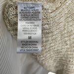 My Michelle  Sweater Knit Top Pleated Ruffle Hem Long Sleeve Boho Beige Gold‎ M Photo 4