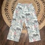 C&C California  100% Linen M Pants Tropical Toucan Photo 2