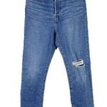 Levi's  Distressed Button Fly Wedgie Straight Jeans Medium Wash Size 28 EUC Photo 0
