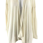 Eddie Bauer  Womens Cardigan Sweater Thin Open Knit Draped Ivory Size M Photo 0