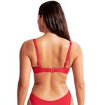 Abercrombie & Fitch NWT  Curve Love High Apex Underwire Bikini Top Red Size 2XS Photo 3