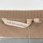 Soft Surroundings Plus Size  Shayna Cashmere Sweater Tan/Black Stripe Size 2X NWT Photo 5