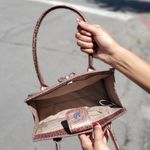 Liz Claiborne  Purple Iridescent Snakeskin Purse Photo 2