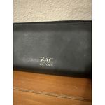 Zac Posen  Eartha Black Zip Wallet Faux Pearl Embellished Floral Appliqué Photo 2