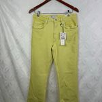 ZARA  High Rise Cropped Flare Jeans Yellow Women Size‎ 8 Mex 30 Eur 40 NWT Photo 4