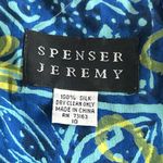 Spenser Jeremy Maxi Dress Womens 10 100% Silk Wrap Tie Blue Floral Hawaiian Photo 2