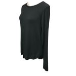 Athleta  Mindset Long Sleeve Crewneck Sweatshirt Size M Nirvana Black‎ Active Photo 3