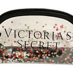 Victoria's Secret  Sequin Clear Transparent Black‎ Trim Makeup Travel Bag NEW Photo 0