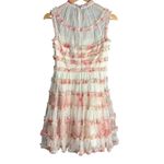 Needle & Thread  Memory Rose Sleeveless Tulle Mini Dress Pink White Size 6 Photo 7