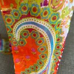 Scarf Colorful Hippie Lightweight Floral Orange Pink Hair Tie Wrap Photo 6