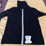 Chaus size large black short sleeve cowl neck tunic sweater EUC Black Photo 3