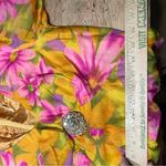 Vintage 60s 70s M Psychedelic Floral Print Boho‎ Indie Maxi Dress 14 Orange Photo 6