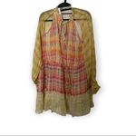 Hemant and Nandita NWT Thick and Thin Striped Dress Yellow, Pink, Orange, White Yellow Photo 3