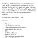 Cupshe Tropical One Shoulder Wrap Mini Dress Photo 6