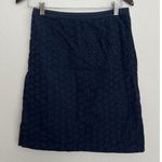 BODEN Pencil Eyelet Cotton Skirt Navy Blue Coastal Nautical Prep Women’s Size 6R Photo 0