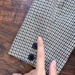 Burberry vintage • blazer plaid wool double breasted yellow blue cream mini Photo 15