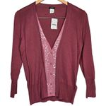 J.Crew  Women's Merino Wool Silk‎ Cotton Sequin Cardigan Sweater S Photo 0