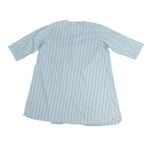 Aria  Cotton Blend Night Gown Blue White Striped Womens Xlarge Photo 3