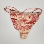 Agua Bendita  Meline Shaka Bikini Bottom in Surf Print Size XL NWT Ruched Photo 5