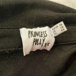 Princess Polly  Black Stretchy Snap Front Long Sleeve Collared Top Size 12 Photo 10