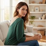 Boden Green My Supersoft Ballet 3/4 Sleeve Scoop Back Top Size undefined Photo 1