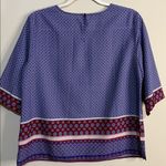Talbots 🎄 Multicolor Geometric Blouse Photo 3