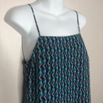 Maeve ANTHROPOLOGIE Silk Slip Dress Womens Size Small Geometric Print Mini Boho Photo 1