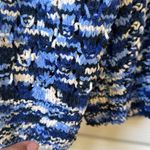 LuLaRoe  Mariah Blanks Blue White Black Chunky Swearter Chenille & Faux Cashmere Photo 2