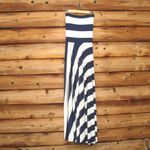 NWT Striped Convertible Stretch Jersey Strapless Maxi Dress XS S M L One Size Blue Size undefined Photo 2