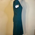 Mossimo Forest Green Cap Sleeve Sheath Dress with Black Trim Zip Back XS Photo 3