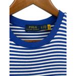 Ralph Lauren Polo  Striped Short Sleeve T Shirt Dress In Keel Blue White Photo 9