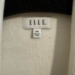 Elle  White Gray Striped Open Cardigan Sweater Plus XXL Photo 4