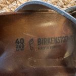 Birkenstock  Unisex Mayari Silver Slip On Slide Sandal Size 40 Mens 7.5 Womens 10 Photo 3