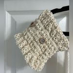 Ocean Drive white/cream crochet boho mirror embellished off shoulder crop top Photo 5