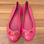 Melissa  Pink/Orange Feeling II Metal Bow Jelly Flats Size 39 Photo 2