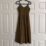 Athleta  Elation V Neck Hybrid Dress Olive Green Size Small Photo 3
