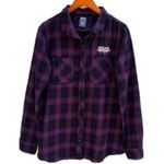 SWIXXZ Purple Plaid Flannel Shirt Know Your Enemy Goth Punk Emo Photo 1