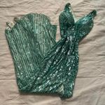 Y2K Green sequin beaded maxi mermaid prom dress size 2 Photo 0