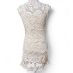 American Eagle Y2K  Floral Lace Trim Dress White Cottagecore Fairy Aesthetic XS Photo 2