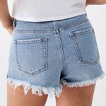 PacSun  Blue High Waisted Denim Festival Shorts Photo 5