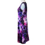 London Times Purple Pink Floral Midi Sheath Dress Small 6 Photo 2