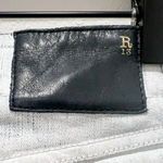 R13  Moto‎ Jean in Vintage White Coated Denim size 26 Photo 6