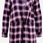 Gap  plaid long sleeve dress in pink & navy XS Photo 0