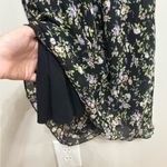 American Vintage Vintage Dark Micro Floral Whimsigoth Flutter Sleeve Midi Dress - Size 14 Photo 9