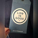 Life is Good  Navy Button-Up short sleeve pajama top NWT Photo 3