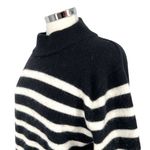J.Crew  Striped Supersoft Sweater Textured Black White Size XS Photo 3